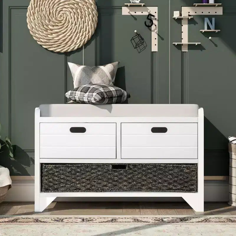 Banc de rangement d'entrée