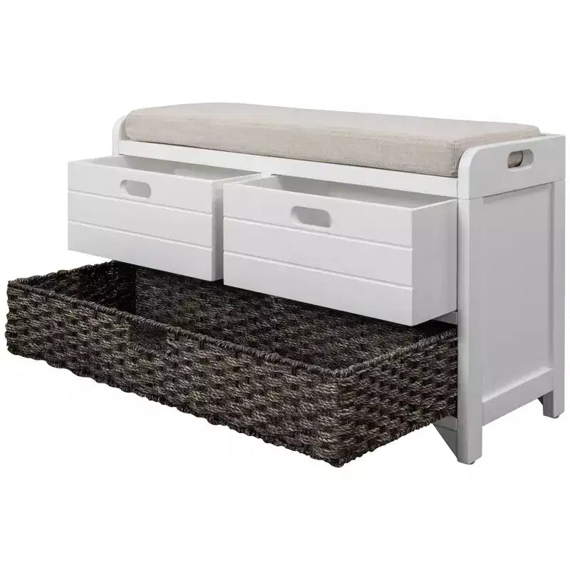 Banc de rangement d'entrée
