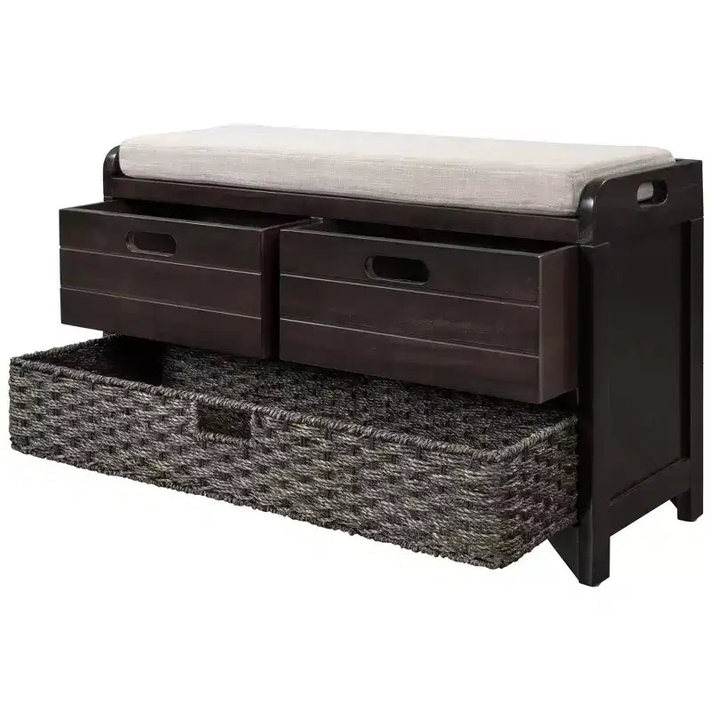 Banc de rangement d'entrée