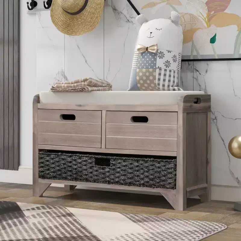 Banc de rangement d'entrée