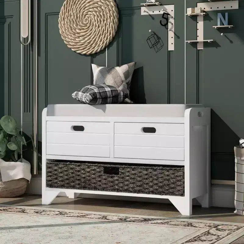 Banc de rangement d'entrée