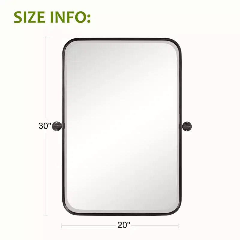 Miroir de salle de bain avec cadre métallique rectangulaire