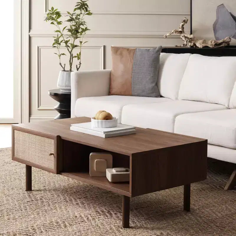 Table basse à double porte