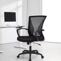 Chaise de bureau mi-dossier avec support lombaire rotatif