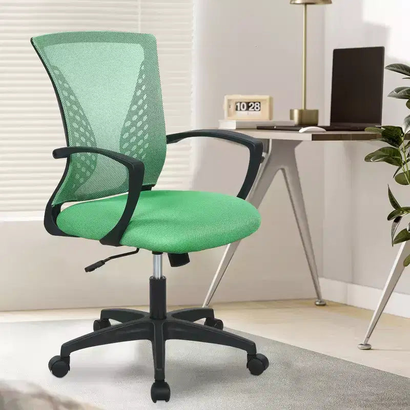 Chaise de bureau mi-dossier avec support lombaire rotatif