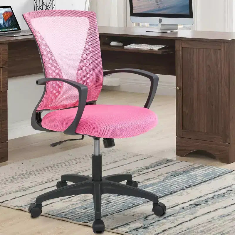 Chaise de bureau mi-dossier avec support lombaire rotatif