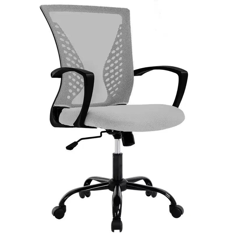 Chaise de bureau mi-dossier avec support lombaire rotatif