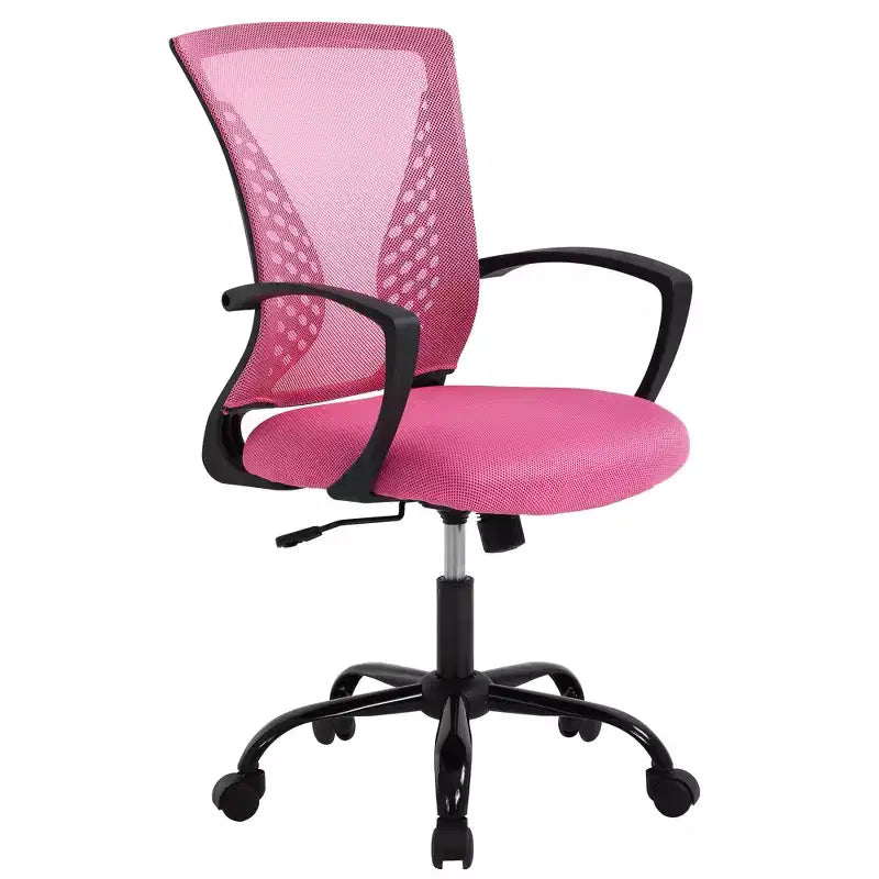 Chaise de bureau mi-dossier avec support lombaire rotatif