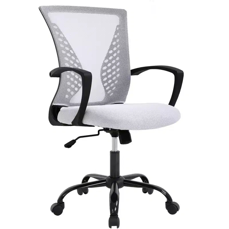 Chaise de bureau mi-dossier avec support lombaire rotatif
