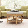 Grand pouf rond table basse pouf de rangement