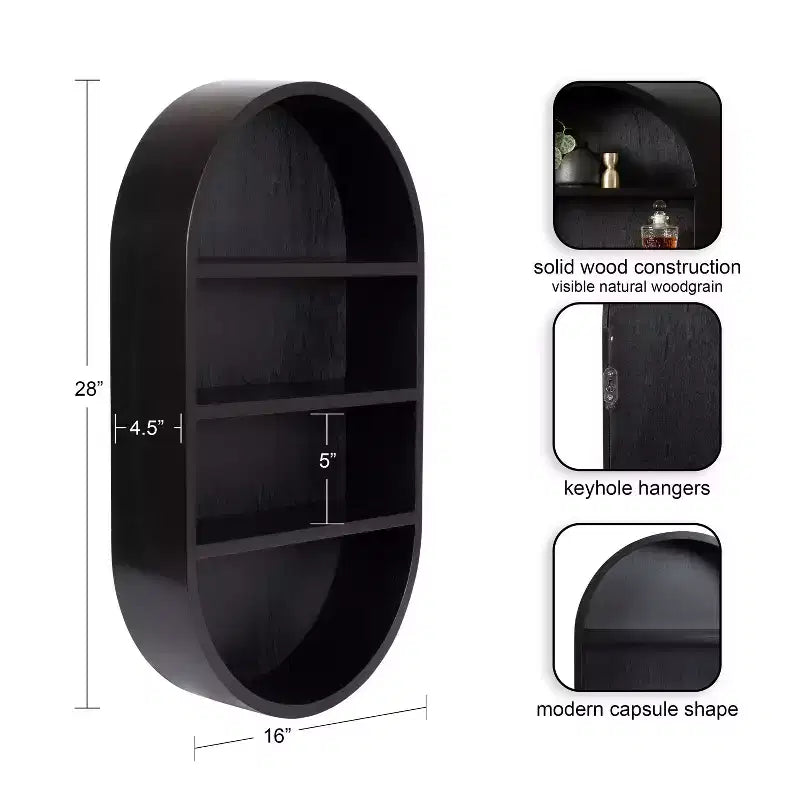 Étagère murale capsule en bois
